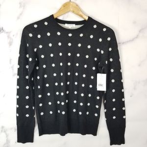 Sale EQUIPMENT Crewneck Long Sleeve Sweater, Polka dot, XXS